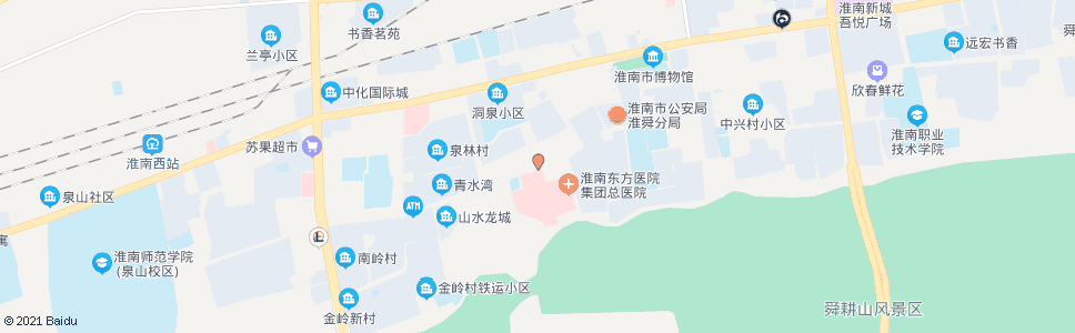 淮南东方医院总院_公交站地图_淮南公交_妙搜公交查询2024