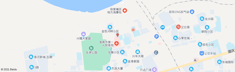 淮南人民医院_公交站地图_淮南公交_妙搜公交查询2024