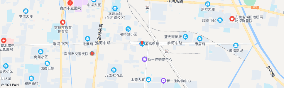 宿州圣玛帝苑(花市)_公交站地图_宿州公交_妙搜公交查询2024