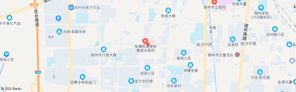 宿州皖北总医院_公交站地图_宿州公交_妙搜公交查询2024