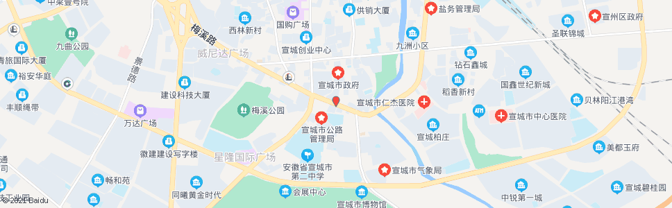 宣城市二小_公交站地图_宣城公交_妙搜公交查询2024