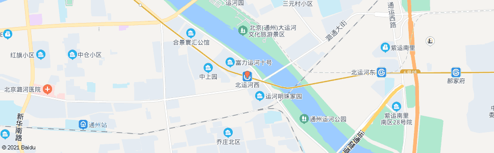 北京地铁北运河西站_公交站地图_北京公交_妙搜公交查询2024