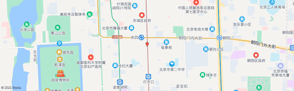 北京东四路口南_公交站地图_北京公交_妙搜公交查询2024