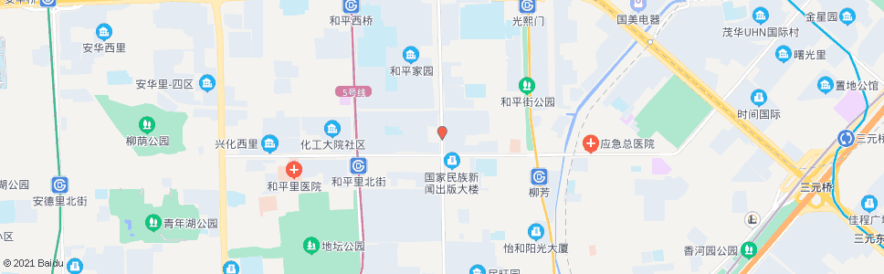 北京和平里路口北_公交站地图_北京公交_妙搜公交查询2024