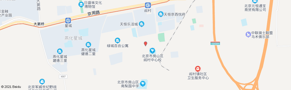 北京阎村中心小学(南行)_公交站地图_北京公交_妙搜公交查询2024