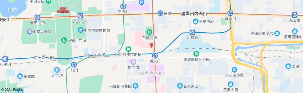 北京同仁医院_公交站地图_北京公交_妙搜公交查询2024