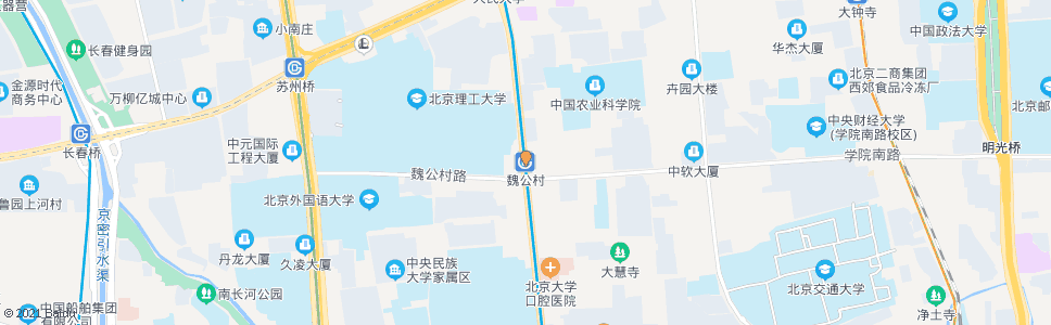 北京魏公村路东口_公交站地图_北京公交_妙搜公交查询2024