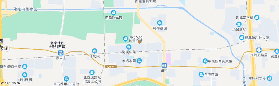 北京田村北路_公交站地图_北京公交_妙搜公交查询2024