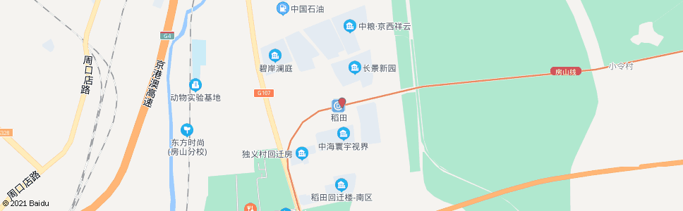 北京地铁稻田站_公交站地图_北京公交_妙搜公交查询2024