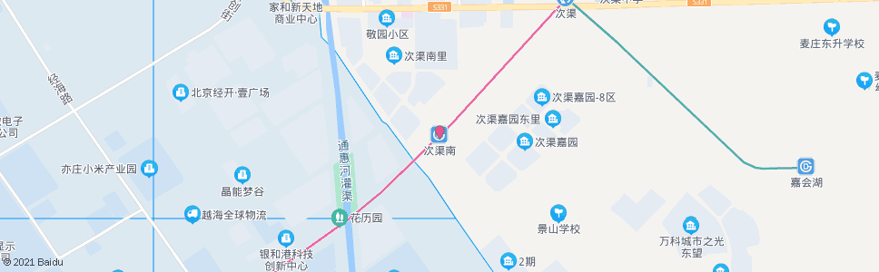 北京次渠南站_公交站地图_北京公交_妙搜公交查询2024