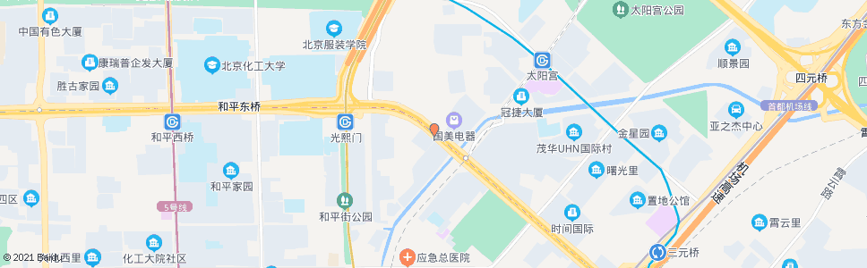 北京西坝河(东行)_公交站地图_北京公交_妙搜公交查询2025