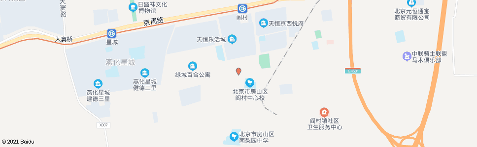 北京阎村中心小学(北行)_公交站地图_北京公交_妙搜公交查询2024