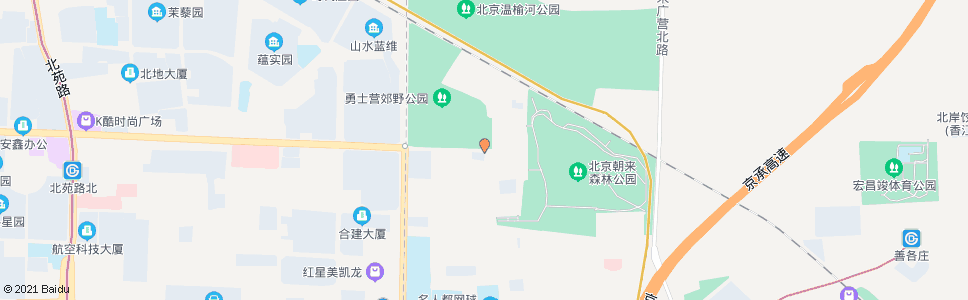 北京勇士营_公交站地图_北京公交_妙搜公交查询2024