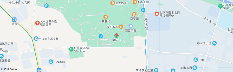 北京南海子郊野公园南门_公交站地图_北京公交_妙搜公交查询2025