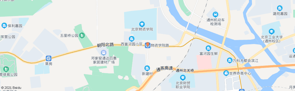 北京物资学院路站_公交站地图_北京公交_妙搜公交查询2024