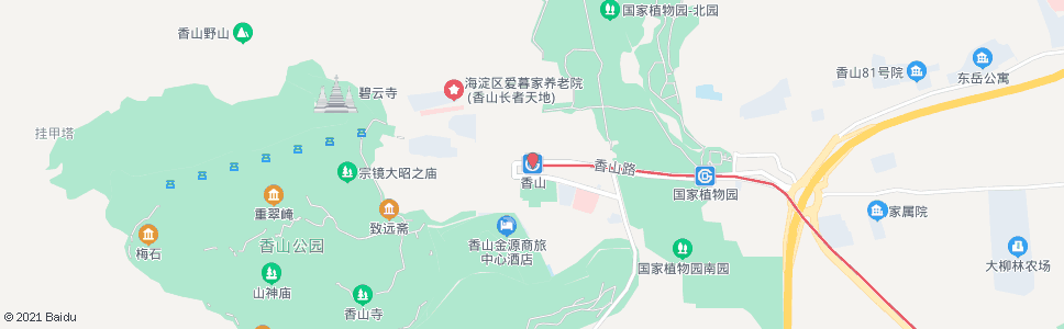 北京香山_公交站地图_北京公交_妙搜公交查询2024