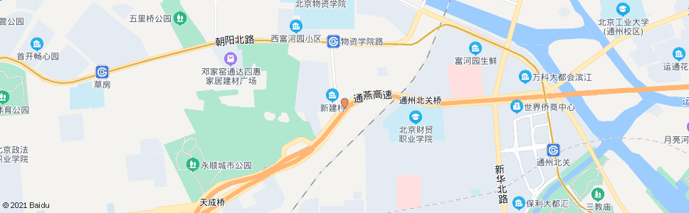 北京北京物资学院南站_公交站地图_北京公交_妙搜公交查询2024