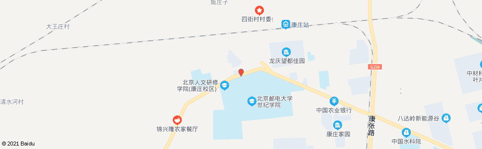 北京康庄西站_公交站地图_北京公交_妙搜公交查询2024