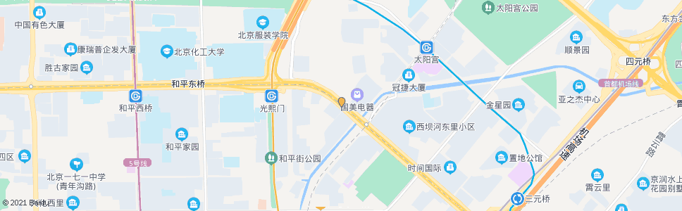 北京西坝河(西行)_公交站地图_北京公交_妙搜公交查询2025