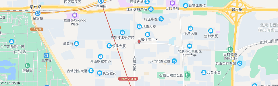 北京古城北路西口_公交站地图_北京公交_妙搜公交查询2024