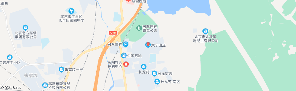 北京大宁山庄_公交站地图_北京公交_妙搜公交查询2024