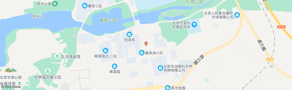 北京延庆南菜园北二区西门_公交站地图_北京公交_妙搜公交查询2024