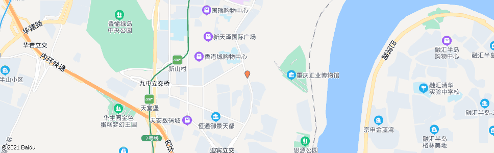 重庆新工二村_公交站地图_重庆公交_妙搜公交查询2024