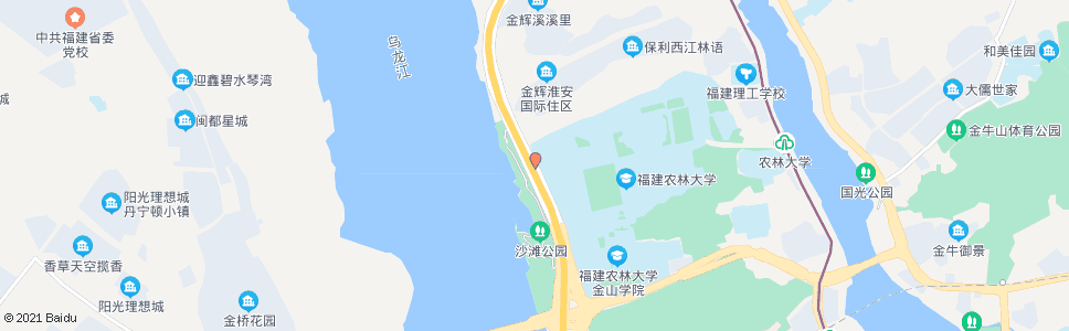 福州农林大学西门(沙滩公园)_公交站地图_福州公交_妙搜公交查询2024