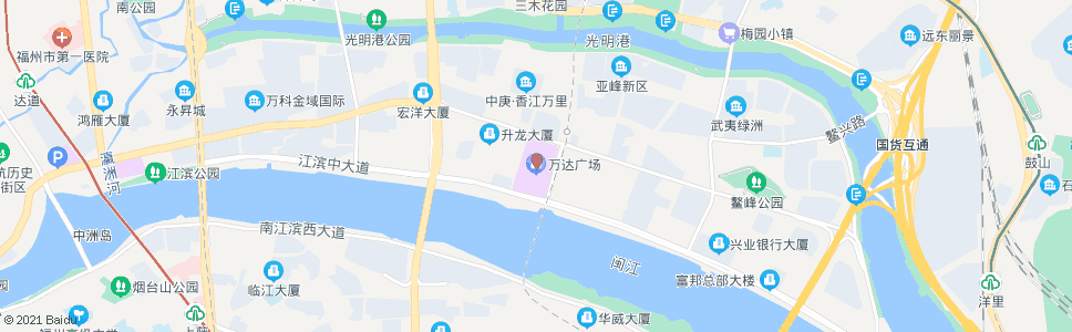 福州金融街万达广场(鳌江路)_公交站地图_福州公交_妙搜公交查询2024