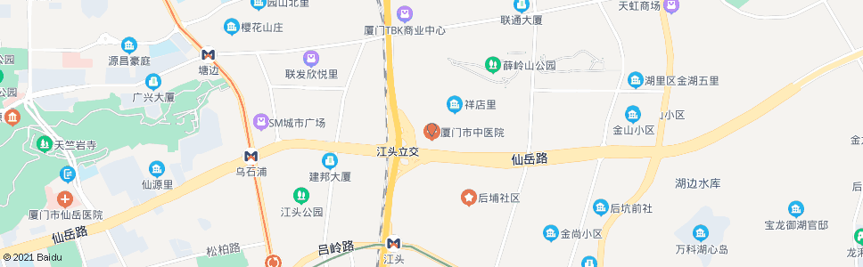 厦门中医院分院(台湾街)_公交站地图_厦门公交_妙搜公交查询2025