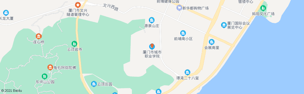 厦门城市职业学院南_公交站地图_厦门公交_妙搜公交查询2024