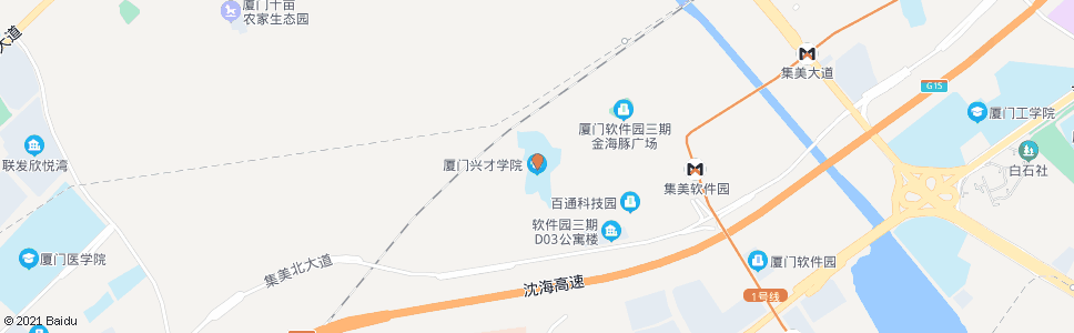 厦门兴才学院_公交站地图_厦门公交_妙搜公交查询2024