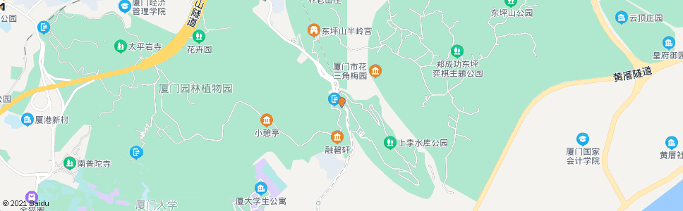 厦门植物园东门_公交站地图_厦门公交_妙搜公交查询2024