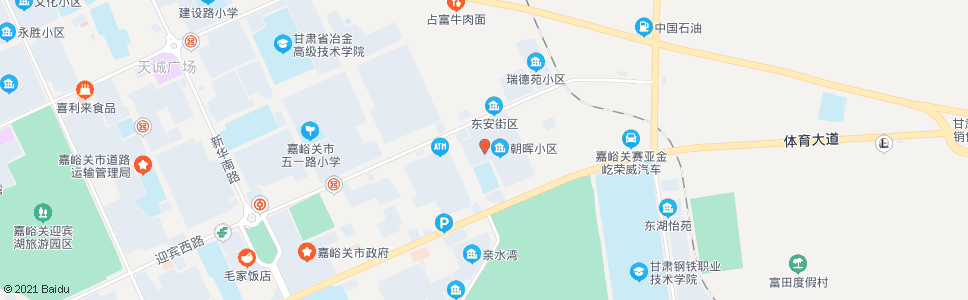 嘉峪关朝晖街区_公交站地图_嘉峪关公交_妙搜公交查询2024