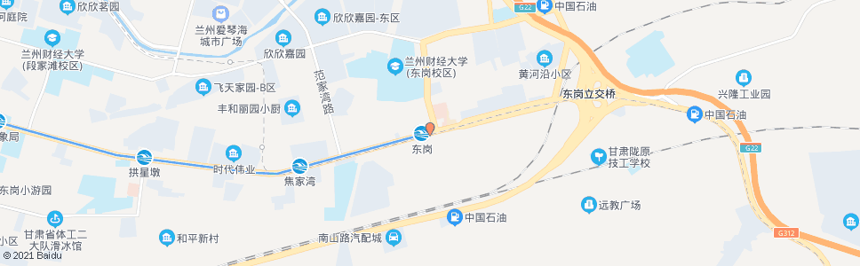 兰州甸子街(兰大一院东岗院区)_公交站地图_兰州公交_妙搜公交查询2024