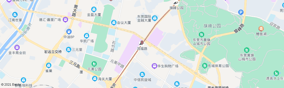 东莞鸿福路站_公交站地图_东莞公交_妙搜公交查询2024