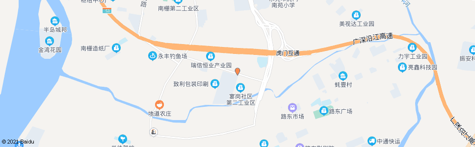 东莞宴岗村_公交站地图_东莞公交_妙搜公交查询2024