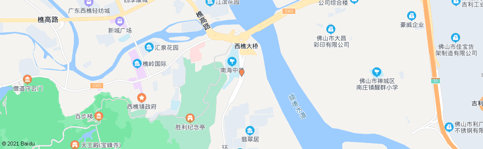 佛山南海中学后门_公交站地图_佛山公交_妙搜公交查询2024