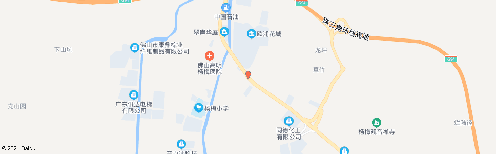 佛山杨梅村_公交站地图_佛山公交_妙搜公交查询2024