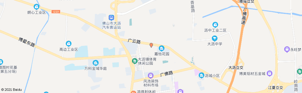 佛山百西岗边村_公交站地图_佛山公交_妙搜公交查询2024