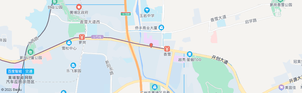 广州开创大道(香雪八路路口)_公交站地图_广州公交_妙搜公交查询2024