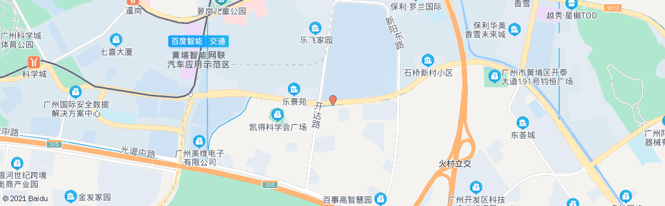 广州开泰大道(开拓路口)_公交站地图_广州公交_妙搜公交查询2024