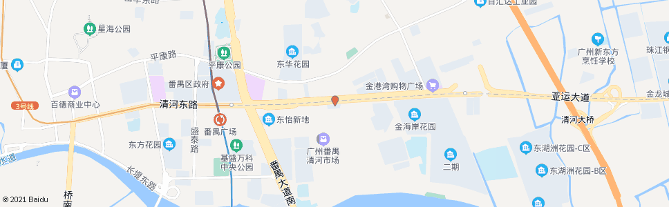 广州清河市场_公交站地图_广州公交_妙搜公交查询2025