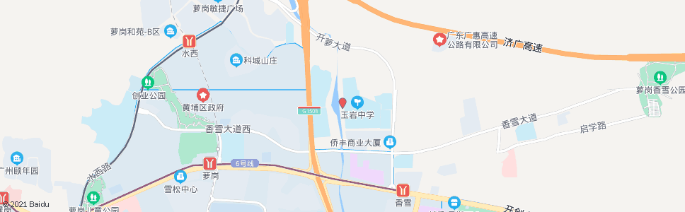 广州香雪八路中_公交站地图_广州公交_妙搜公交查询2024