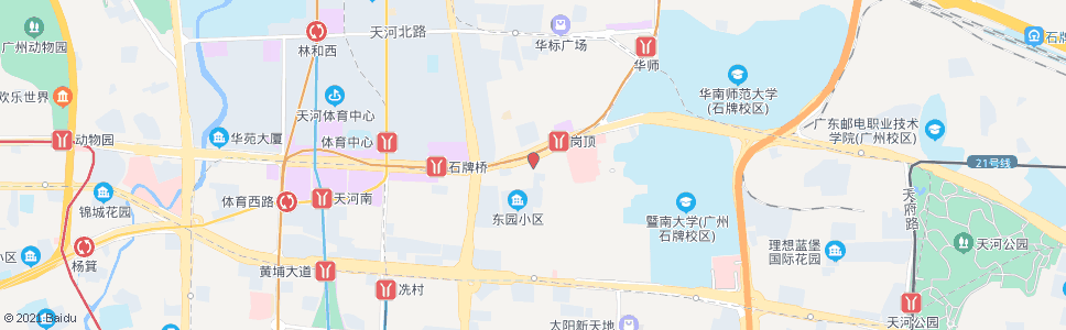 广州石牌西路_公交站地图_广州公交_妙搜公交查询2024