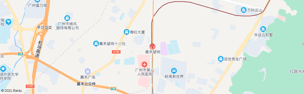 广州望岗大道(地铁嘉禾望岗站)_公交站地图_广州公交_妙搜公交查询2024