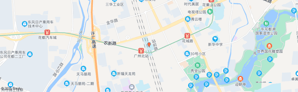 广州东盛路北_公交站地图_广州公交_妙搜公交查询2025