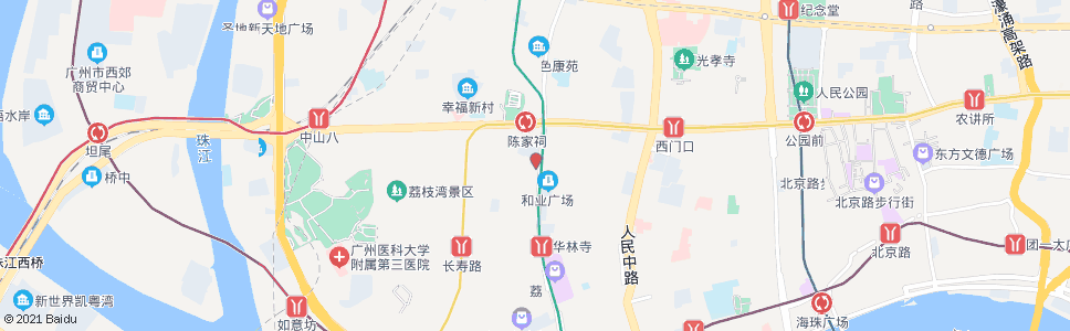 广州龙津中路_公交站地图_广州公交_妙搜公交查询2024