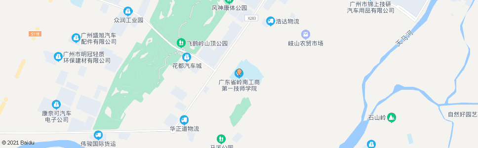 广州岭南第一技师学院_公交站地图_广州公交_妙搜公交查询2024