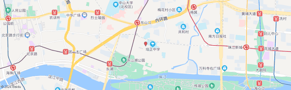 广州培正路_公交站地图_广州公交_妙搜公交查询2024